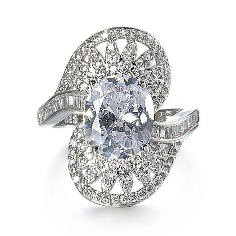 European and American Fashion Imitation Moissanite Engagement Ring