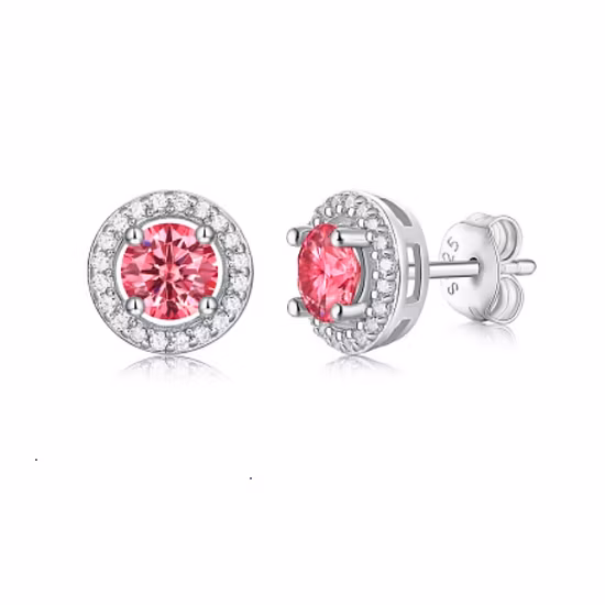 Orecchini a bottone in argento sterling 925 con diamanti Moissanite coltivati ​​in laboratorio all'ingrosso Gioielli da sposa