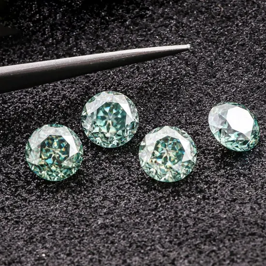 Fancy Teal Vvs Def Moissanite Diamond Pass Tester Pietre sciolte Moissanite per realizzare gioielli, collane, anelli